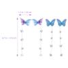 minkissy 10pairs Butterflies Hair Clip Tassels Elegant Hair Barrettes for Women and Girls for Weddings and Special Occasions view 2