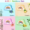 Rainbow Bath Bombs for Kids, Handmade 4 Pcs Kid Bath Bombs Gift Set, Christmas Stocking Stuffers for Kids Christmas Gifts for Girls Women Bubble Bath view 4