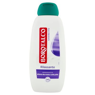 Borotalco Relaxing Body Wash with the Scent of Lavender and Iris 450 ml, 15.2 Fl Oz - made in Italy [italian import]
