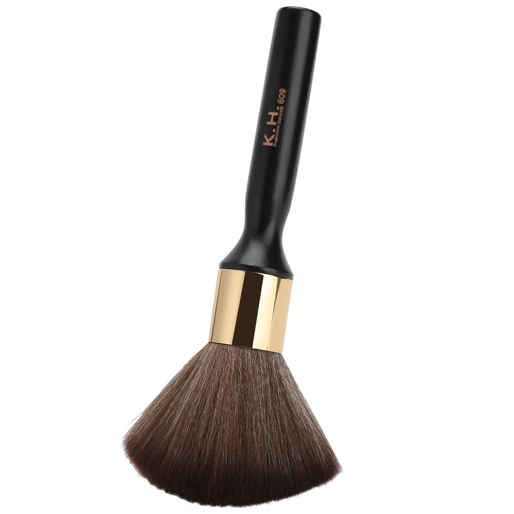 Neck Duster Brush, Neck Face Duster Broken Hair Sweep Brush Professional Salon Barber Hairdressing Brush Hair Cutting Duster Brush Hair Sweep Cleaning Barbershop Accessories(Black)