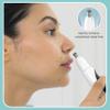 Conair GIRLBOMB Nose Hair Trimmer for Women, Battery-Operated Face Hair Removal for Women, Diamond-Shaped 360 Beveled Blade, LED Light, Packaging May Vary, White view 3