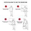 Beard Shaving Catcher Bib - The Smart Way to Shave - Beard Trimming Apron & Shaving Cape - Perfect Grooming Gift or Men's Birthday Gift - by Mobi Lock view 3