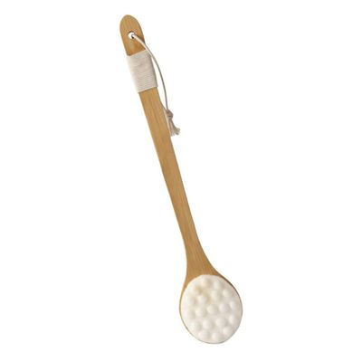 Zerodeko Shower Body Scrubber Handle Ergonomic Back Brush for Gentle Exfoliation for Hard Reach Areas Comfortable Bathing for Spa and Home Use