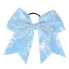 Xansema Women Girls Kids Teens Sequins Hair Bows Elastic Hair Tie Ribbon Large Cheer Bow Ponytail Holder Hair Band (Light Blue) view 1