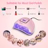UV Gel Nail Lamp,150W UV Nail Dryer LED Light for Gel Polish-4 Timers Professional Nail Art Accessories,Curing Toe Nails view 4
