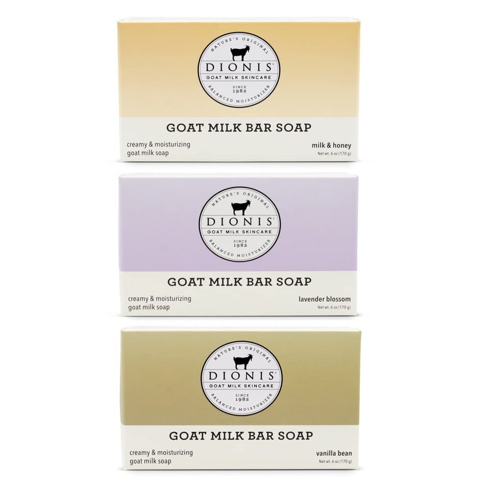 Dionis Bar Soap Bundle: Milk & Honey, Lavender Blossom and Vanilla Bean (18 oz)
