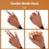 LIONVISON Practice Hand for Acrylic Nails - Flexible Movable Practice Nail Hand with 100 Pcs Refill Nail Tips view 2