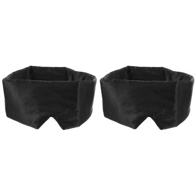FOMIYES 2pcs Sleeping Mask Silk Light-Shading Eye Mask for Home Travel Hotel Ear Covers for Sleep