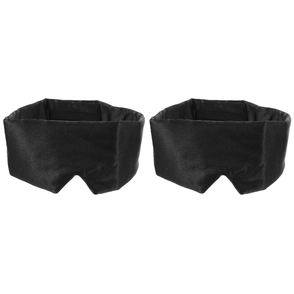 FOMIYES 2pcs Sleeping Mask Silk Light-Shading Eye Mask for Home Travel Hotel Ear Covers for Sleep