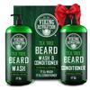 Viking Revolution Tea Tree Oil Beard Wash and Beard Conditioner For Men - Natural Beard Softener Set with Argan Oil, Vitamin E and Ginseng - Beard Shampoo and Conditioner Set (17 Oz) view 1