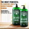 Viking Revolution Tea Tree Oil Beard Wash and Beard Conditioner For Men - Natural Beard Softener Set with Argan Oil, Vitamin E and Ginseng - Beard Shampoo and Conditioner Set (17 Oz) view 3