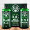 Viking Revolution Tea Tree Oil Beard Wash and Beard Conditioner For Men - Natural Beard Softener Set with Argan Oil, Vitamin E and Ginseng - Beard Shampoo and Conditioner Set (17 Oz) view 4
