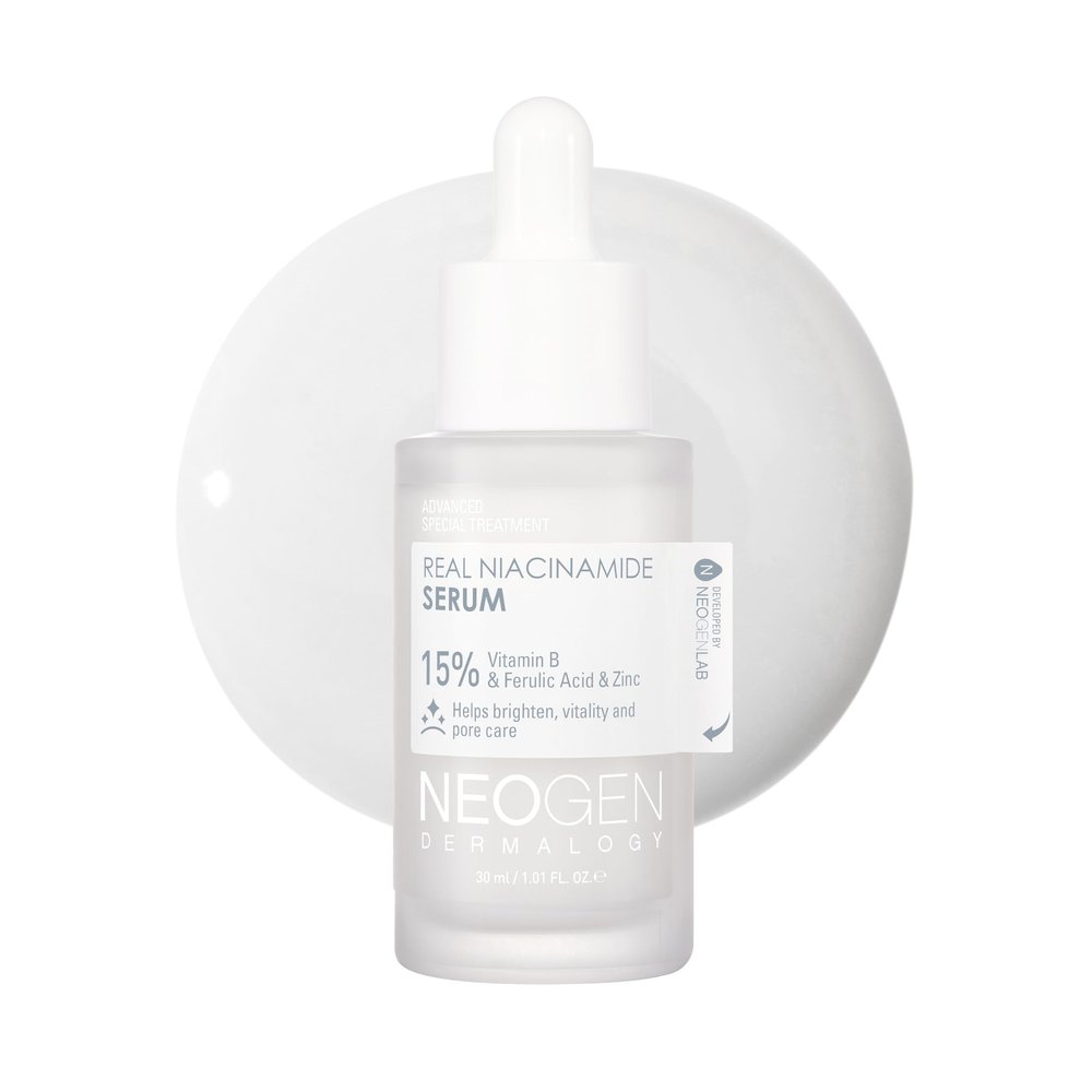DERMALOGY by NEOGEN Real 15% Niacinamide Serum, Pore Minimizer, Dark Spot Face Serum, Hydrating Vegan Facial Serum with Zinc, Korean Skin Care (30 ml/1.01 Fl Oz)