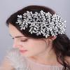 JWICOS Crystal Bride Wedding Hair Comb Hair Clip Flower Wedding Hair Accessories for Women and Girls (Rose Gold) view 2