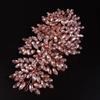 JWICOS Crystal Bride Wedding Hair Comb Hair Clip Flower Wedding Hair Accessories for Women and Girls (Rose Gold) view 4
