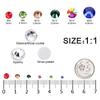 4240Pcs Flatback Multicolor Rhinestones Glass Crystal Gems for Nail Art Face Jewels Round with Tweezers and Picking Pen (SS6~SS20 Set) view 2