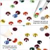 4240Pcs Flatback Multicolor Rhinestones Glass Crystal Gems for Nail Art Face Jewels Round with Tweezers and Picking Pen (SS6~SS20 Set) view 4