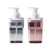 Layboo Foaming Soap Dispensers Pump-Bottles for Kitchen, Bathroom Countertop and Vanities 400 ml Pack of 2 (Grey+Pink) view 1