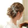 Sooshin Bridal Hair Comb Pearl Wedding Hair Accessories for Brides Crystal Wedding Headpiece for Bride and Bridesmaids Rhinestone Hair Accessory for Women and Girls (C-silver) view 1