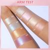 MAEPEOR Face Highlighter Palette 8 Colors Shimmer Glitter Pearl Highlighter Powder Sparkly Diamond Highlighting Palette for Face Cheek (05 Champagne Powder) view 3