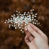 Sooshin Bridal Pearl Hair Comb with Crystal Rhinestone Headpiece for Women, Brides and Bridesmaids (C-gold) view 4