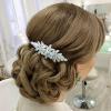 Sooshin Bridal Hair Comb, Crystal Wedding Headpiece for Brides, Rhinestone Hair Accessory for Women and Girls (Silver, 3.27*1.97 inches, Adjustable) view 1