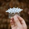 Sooshin Bridal Hair Comb, Crystal Wedding Headpiece for Brides, Rhinestone Hair Accessory for Women and Girls (Silver, 3.27*1.97 inches, Adjustable) view 4