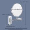 KannOrE Wall Mounted Vanity Makeup Mirror, Wall Mounted Vanity Makeup Mirror, Double Sided Cosmetic Mirrors, 360 Rotation Magnification for Bathroom Hotel Shaving (Nickel 6in 3X) view 3