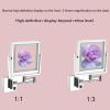KannOrE Wall Mounted Bathroom Mirrors, Makeup Mirrors with Lights, Makeup Mirror, Easily Adjust to Any Position with Light 360 Rotation, for Bathroom Hotel Shaving Mirror (Matte Black USB Charging) view 4