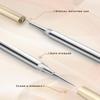 SGNEKOO Professional Facial Milia Removal Tool and Whitehead Extractor,Titanium Alloy Double Ended Needle and Steel Tweezers Kit,Blackhead,Blemish,Zit and Pimple Acne Remover Popper (Titanium Gold) view 3