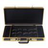 DENEST Barber Tool Travel Case Hairdresser Salon Clipper Trimmer Holder Organizer Box Tool Case with lock, Hair Styling Cutting Kit for Clipper Shears Combs Cosmetics Salon Beauty Supplies Gold view 3