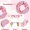 Juexica 50 Pcs Pink Velvet Scrunchies Bulk Valentine's Day Gift Soft Hair Scrunchy Cute Hair Ties Scrunchies Solid Color Elastic Bands for Women Girl Accessories Party Favors (Pink) view 3
