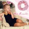 Juexica 50 Pcs Pink Velvet Scrunchies Bulk Valentine's Day Gift Soft Hair Scrunchy Cute Hair Ties Scrunchies Solid Color Elastic Bands for Women Girl Accessories Party Favors (Pink) view 4