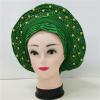 Gold Color African Sego Headtie Headtie Nigerian Headwear for Women by MSB Fabric co.2178 view 4