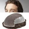 LYRICAL HAIR Mens Toupee Bleached Knots Human Hair System for Men Soft French Lace Front Natural Hairline Breathable Replacement System (#1730 Dark Ash Blonde with 30% Gray Hair-100% density, 7X9) view 1