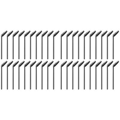 FOMIYES 100pcs Disposable Eyelash Brushes Curved Makeup Applicators for Eyebrows and Lashes Portable and Lightweight for Travel and Home Use Beauty Tool for Women
