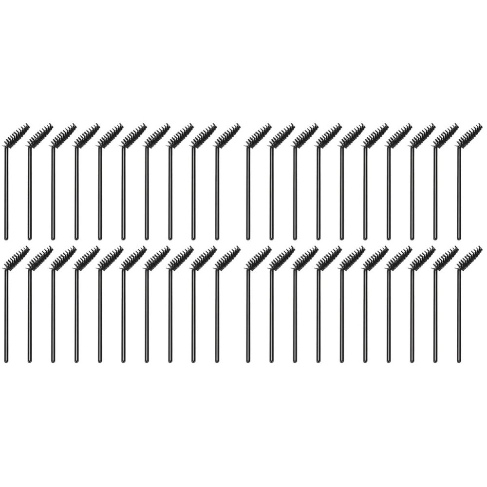 FOMIYES 100pcs Disposable Eyelash Brushes Curved Makeup Applicators for Eyebrows and Lashes Portable and Lightweight for Travel and Home Use Beauty Tool for Women