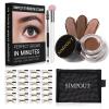 Eyebrow Stamp Stencil Kit for Beginner - Simpout Eye Brow Stamping Kit, Eyebrow Stamp Trio Kit, 29 Brow Stencils, Brow Eyebrow Kit with Sponge Applicator, Waterproof Eyebrow Kit (E04 Chocolate) view 1