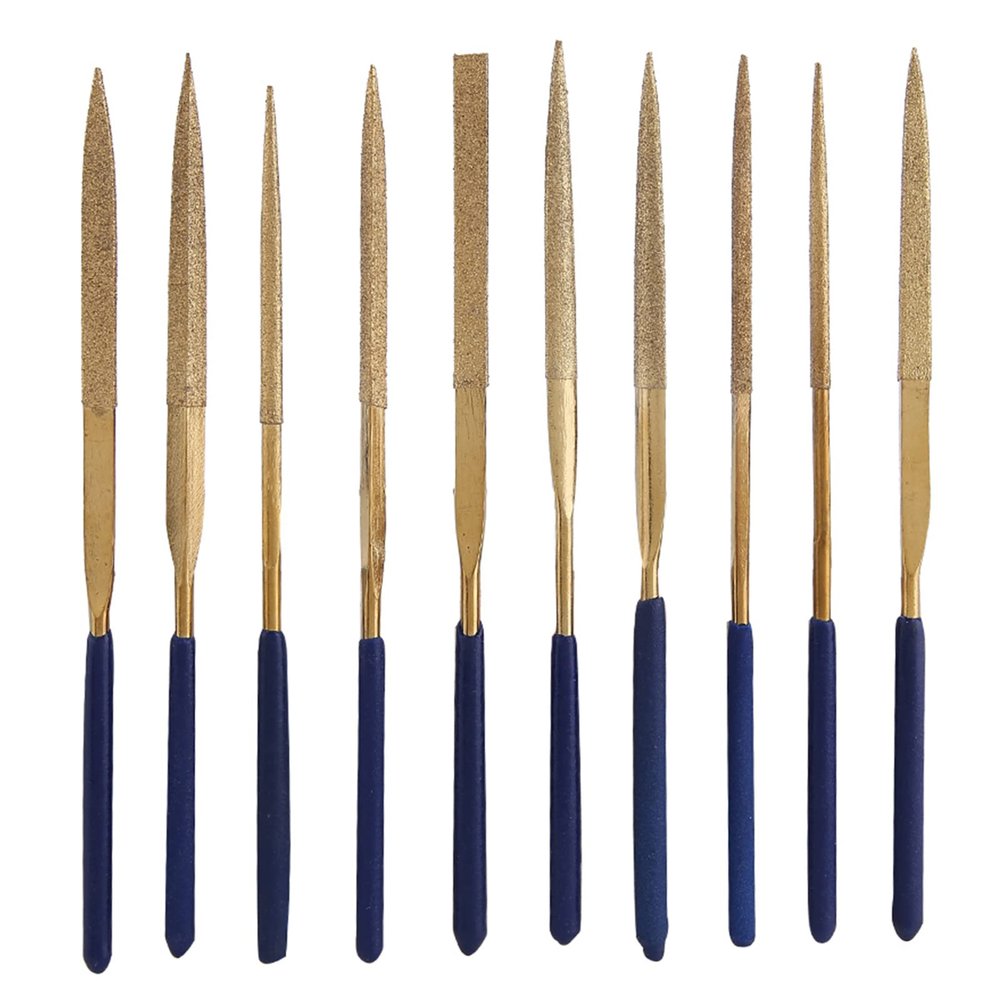 Nail Files, 10pcs Alloy Coated Grinding Grit Emery Board Manicure Tools Needle Files Set Repair Tools Nail Buffering Files Emery Boards Pedicure Tools Set