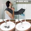 Beard Bib Apron for Men,Christmas Day Gift Beard Hair Catcher for Sink Non-Stick Beard Cape,1 Size Fits All,Grooming Accessorie Gift for Dad or Husband(Black) view 2
