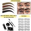 Eyebrow Stamp and Stencil Kit for Perfect Brow Shaping| Brow Stamp Kit Reusable Eyebrow Stencils Waterproof & Long-lasting view 4