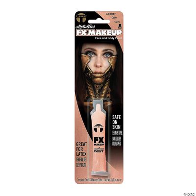 Tinsley Transfers FX Makeup - Face and Body Paint Water-Based Cream 7g / 0.24 oz Tube (Metallic Copper) 1 count