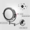 BhjKL Wall Mounted Makeup Mirror 7X Magnification with Lights, Vanity Mirror 360 Extendable 8-Inch Double Sided Swivel Cosmetic Mirror, for Bedroom or Bathroom (Silver Hard wireX7) view 4
