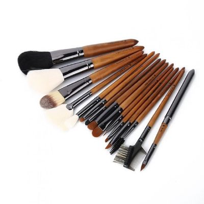 15pcs Professional Walnut Handle Cosmetic Brush Eye Shadow Brush Set