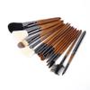15pcs Professional Walnut Handle Cosmetic Brush Eye Shadow Brush Set view 1