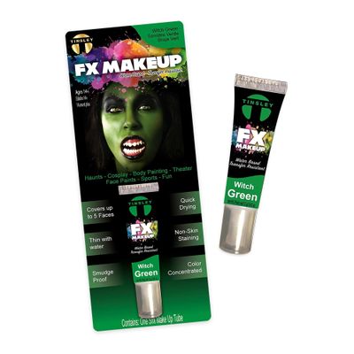 Tinsley Transfers FX Makeup - Face and Body Paint - Water-Based Cream - 7g / 0.24 oz Tube (Green)