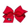 Divine Creations Girls' Collegiate Themed Game Day Logo Print Hair Bow by Wee Ones on a WeeStay Clip, Moonstitch, King, Georgia view 1