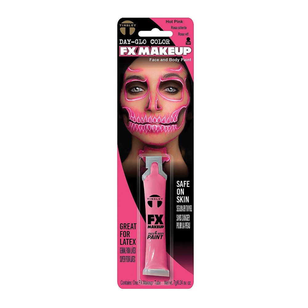 Day-Glo Colors FX Makeup Face and Body Paint - Water Based, Quick Drying, Smudge Proof, Long Lasting, Non-Toxic, Neon Colors for Cosplay, Halloween, and Festivals