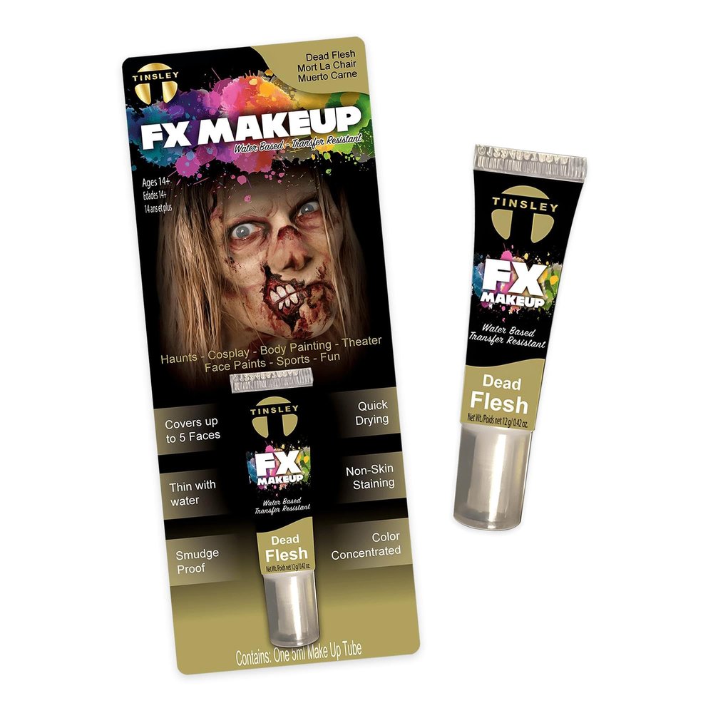 Tinsley Transfers FX Makeup - Face and Body Paint - Water-Based Cream - 7g / 0.24 oz Tube (Dead Flesh)