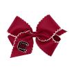 Divine Creations Girls' Collegiate Themed Game Day Logo Print Hair Bow by Wee Ones on a WeeStay Clip, Moonstitch, King, South Carolina view 1